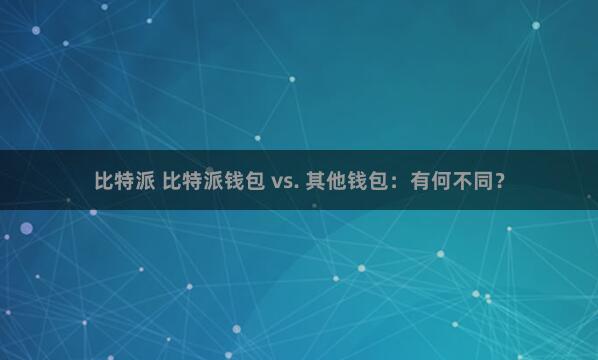 比特派 比特派钱包 vs. 其他钱包：有何不同？