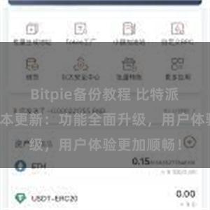 Bitpie备份教程 比特派钱包最新版本更新：功能全面升级，用户体验更加顺畅！