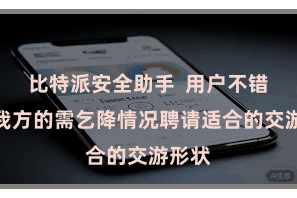 比特派安全助手  用户不错证据我方的需乞降情况聘请适合的交游形状